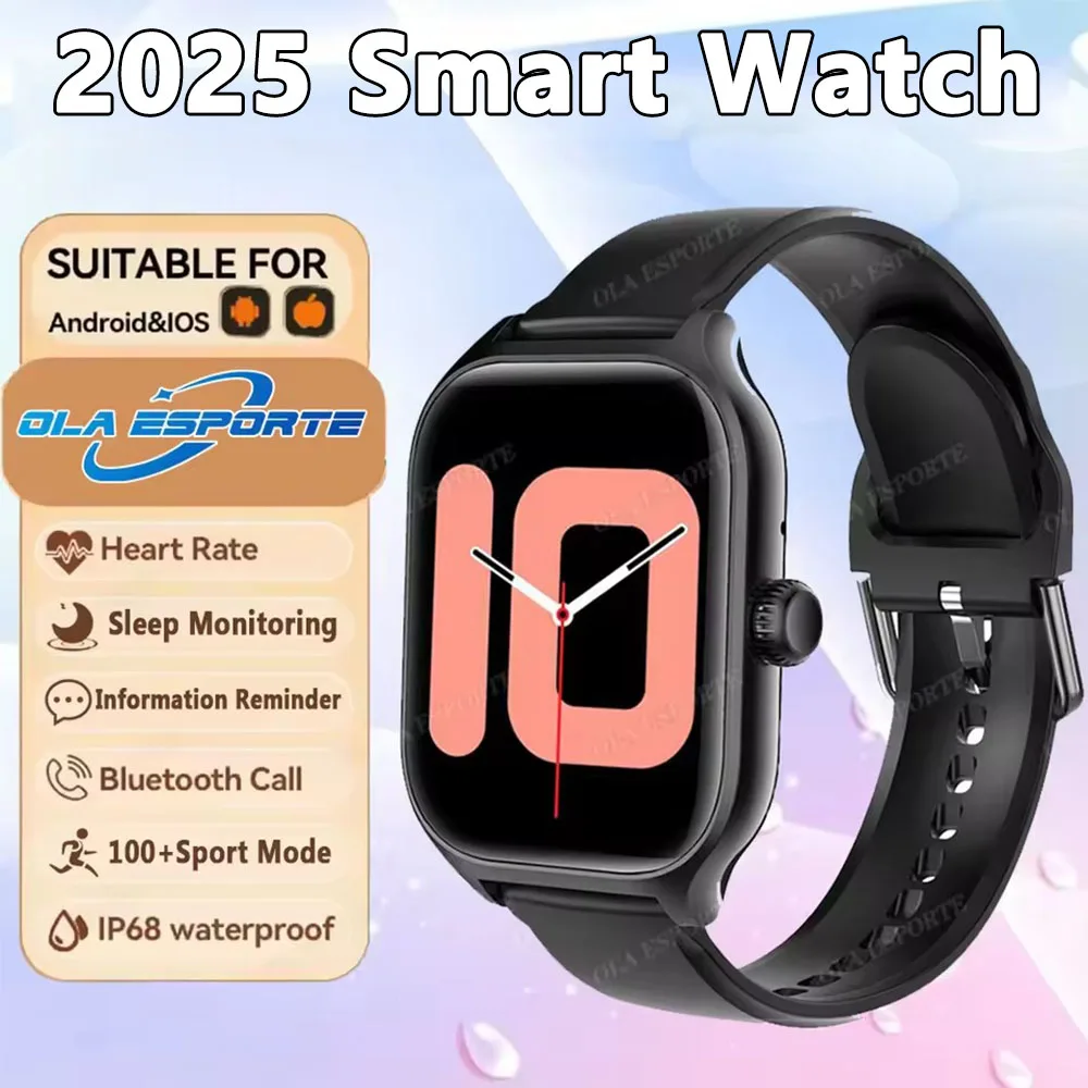 

Умные часы GTS Мужчины и женщины 2.01 Полный сенсорный экран Спорт Фитнес Часы Bluetooth Телефон Android Цифровой мультициферблат Умные часы