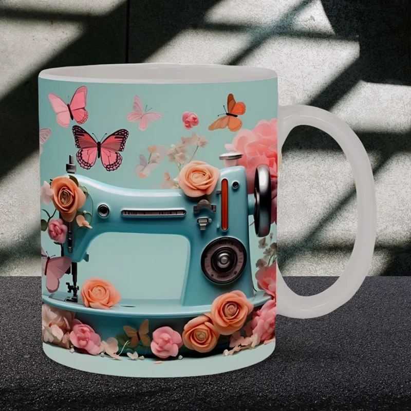 3D Sewing Machine Painted Mug Coffee Mug Creative Tea Milk Mugs Water Cup Birthday Christmas Gifts For Sewing Lover B Durable