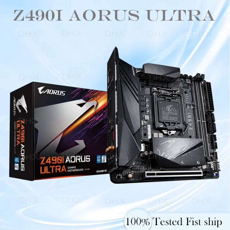 For Gigabyte Z490I AORUS ULTRA Motherboard LGA 1200 DDR4 Mini-ITX Mainboard 64GB 100% Tested Fully Work be shipp quickly DH