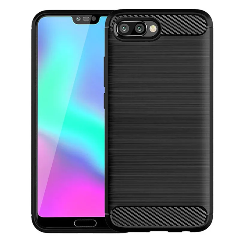 Brushed Carbon Fiber Case For Honor 10 Shockproof Silicone Cases for honor 10 GT Honor10 Huawei Soft Phone Cover Coque Fundas