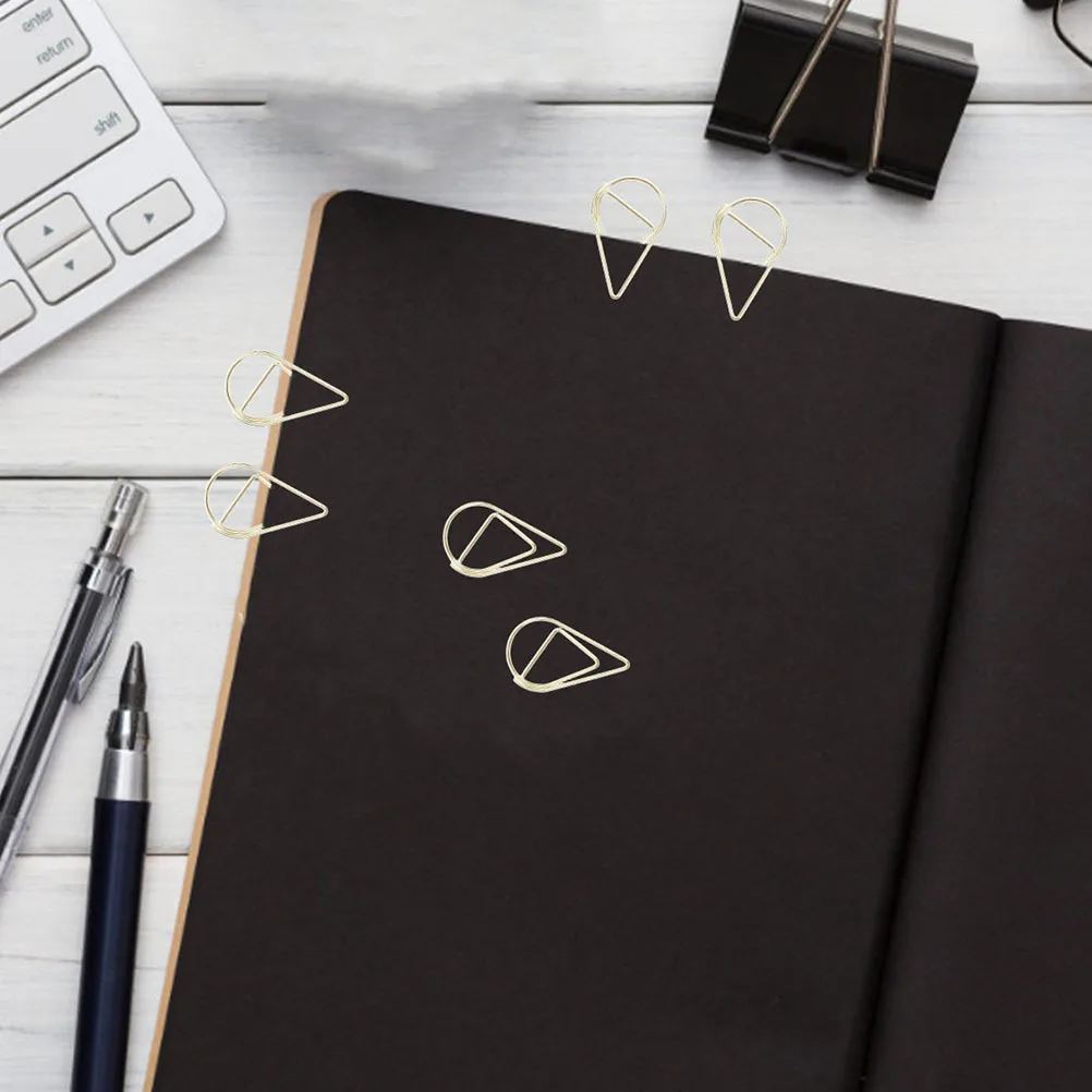 

200Pcs Creative Metal Paperclips Elegant Design Bookmarks Planner Clip Organizer Metal Clips for Paper Tiny Clips for Crafts