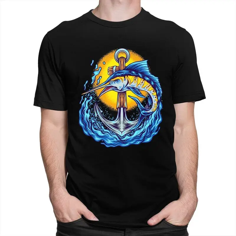 Custom Male Dive Diver Scuba Diving Anchor T Shirt Short Sleeves Cotton Tshirts T-shirt Casual Tees Loose Fit Clothing