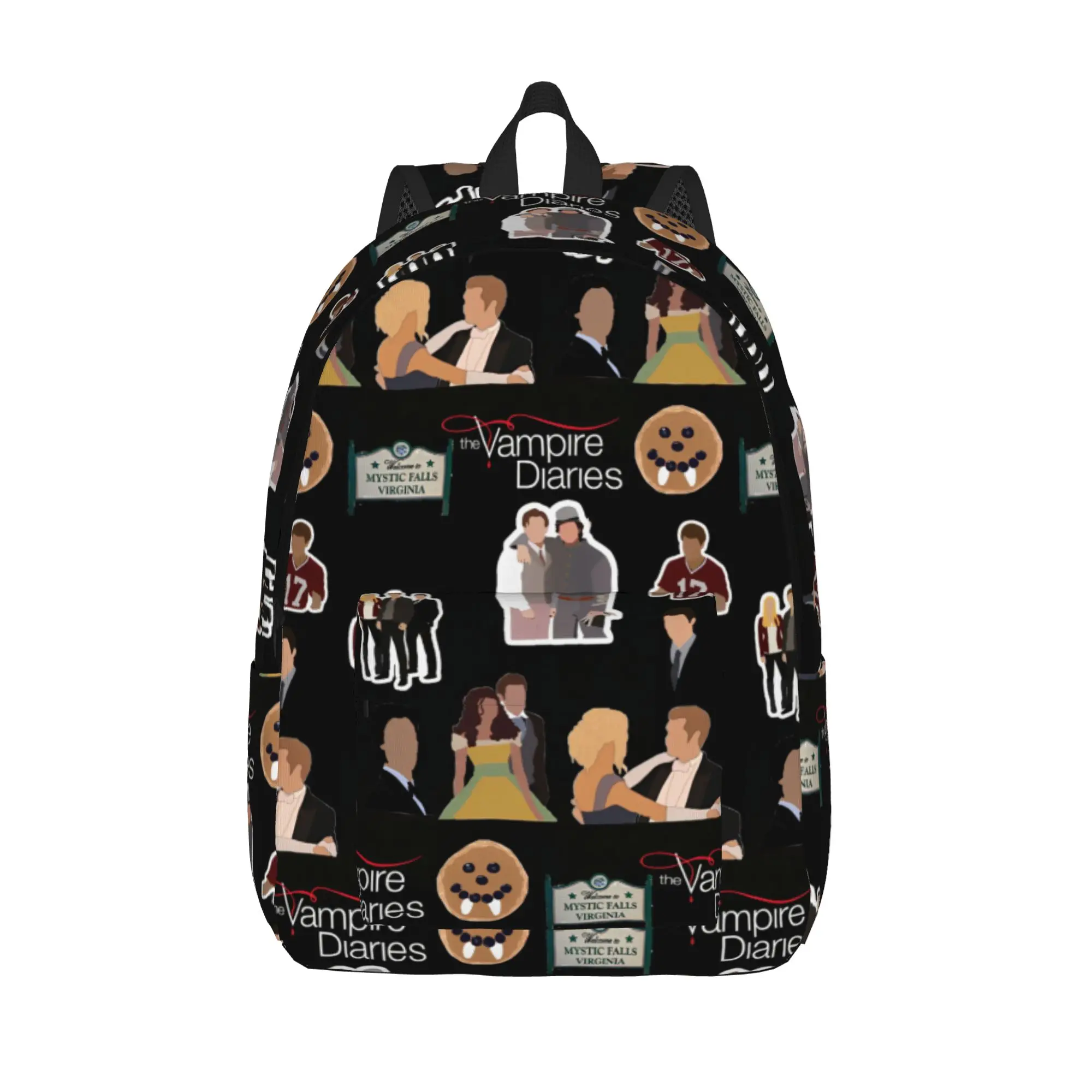 

The Vampire Diaries Cartoon Backpack for Men Women Cool School Hiking Travel Daypack TV Series College Shoulder Bag with Pocket