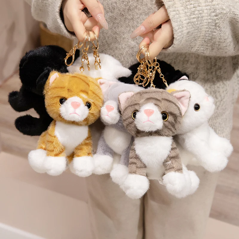 15cm kawaii gato brinquedo de pelúcia boneca animal de pelúcia gato pingente para saco mochila decoração aniversário presente natal para meninas crianças