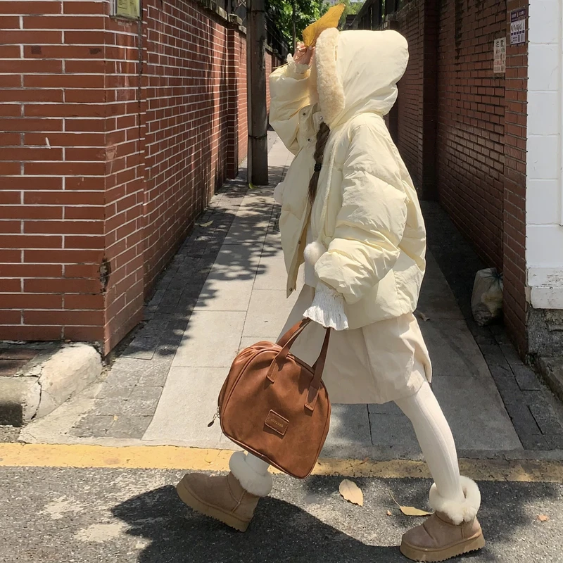 Parka's Dames Nieve Winter Downfilled Anti-Koude Color-Blocking Baffled Full-Zip Quilting Drukknoop Hoogwaardig verzameld woon-werkverkeer