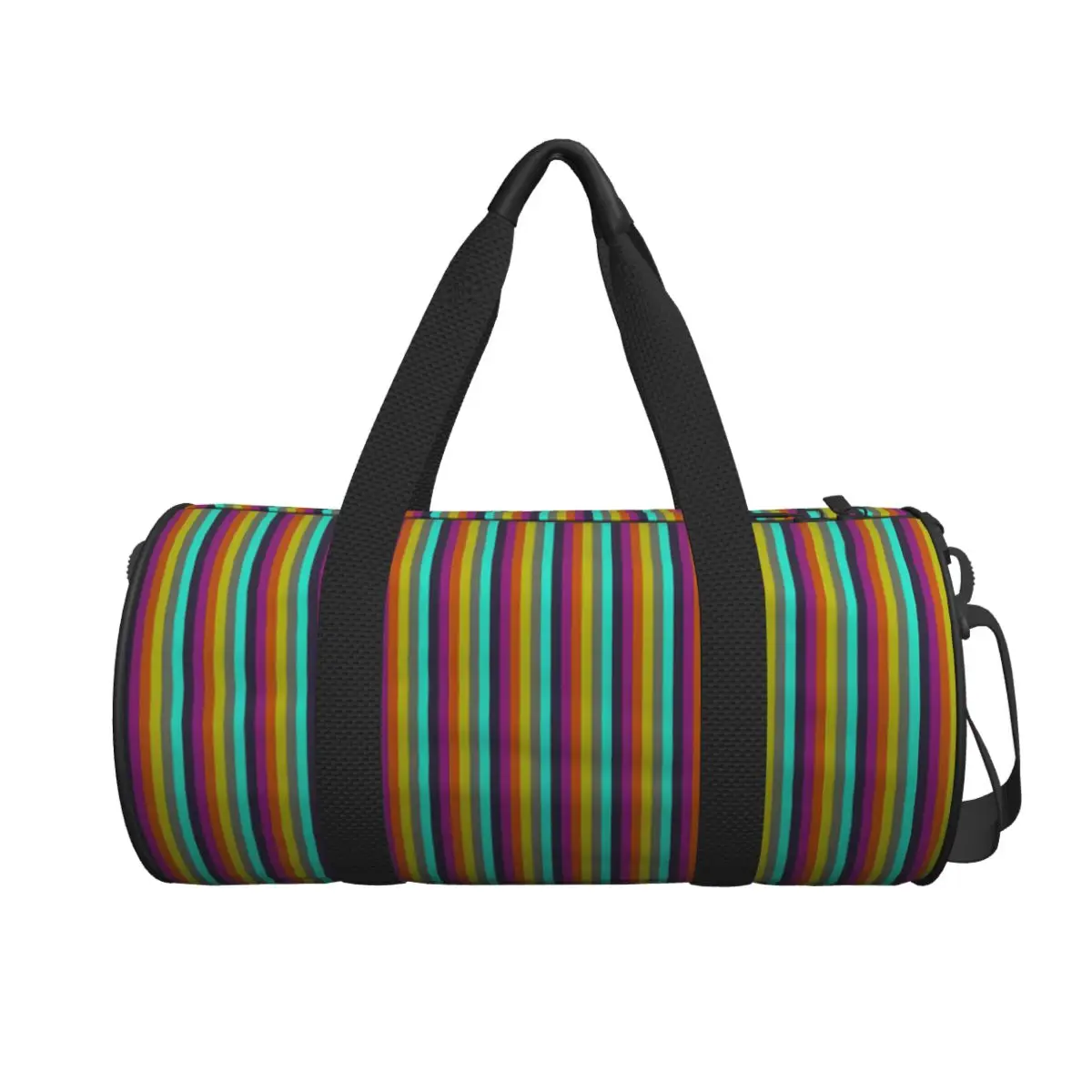 Rainbow Striped Gym Bag Colorful Print Training Sports Bags Men Women Design with Shoes Novelty Fitness Bag Outdoor Handbags