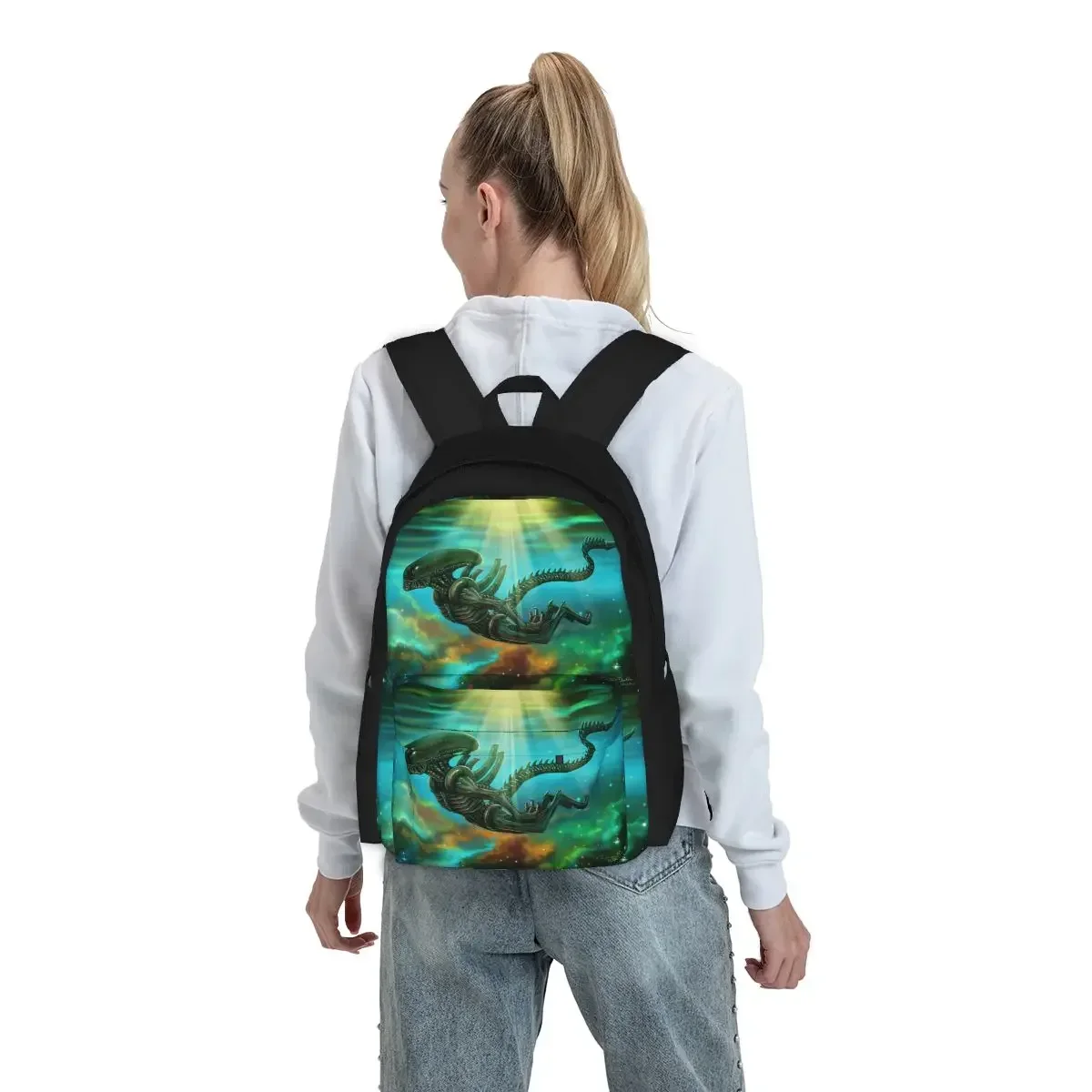 Xenomorph Alien Backpacks Boys Girls Bookbag Children School Bags Cartoon Kids Rucksack Travel Rucksack Shoulder Bag