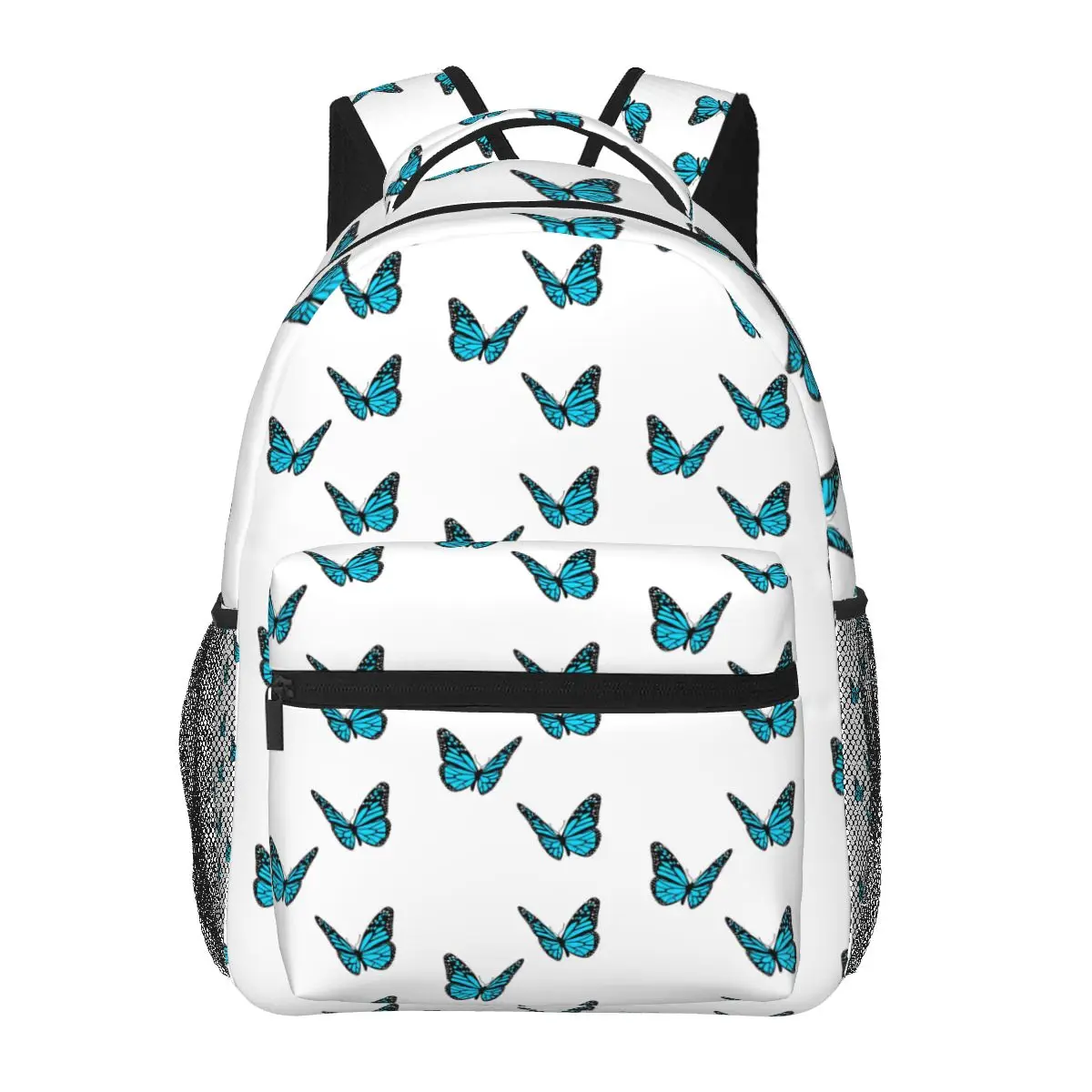 

Butterfly Trio Blue Backpack Hot Sale Daypack Large Capacity Kids BookBag School Bag Shoulder Bags for Men Women