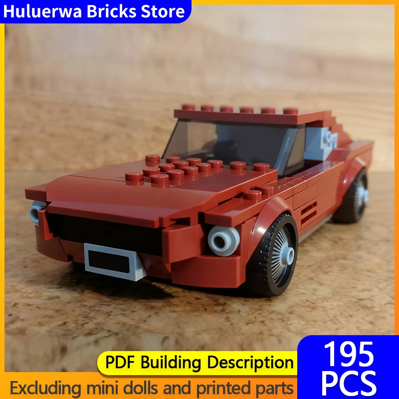 

Модель городской автомобиль MOC, строительные кирпичи, американский мускулистый спортивный автомобиль, модульная технология, детские праздничные подарки, сборные игрушки, костюм