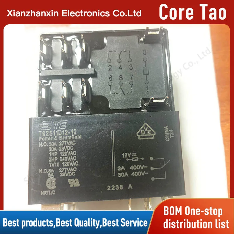 1pcs/lot T92S11D12-12 12VDC 30A T92S11D12 Relay is a new original