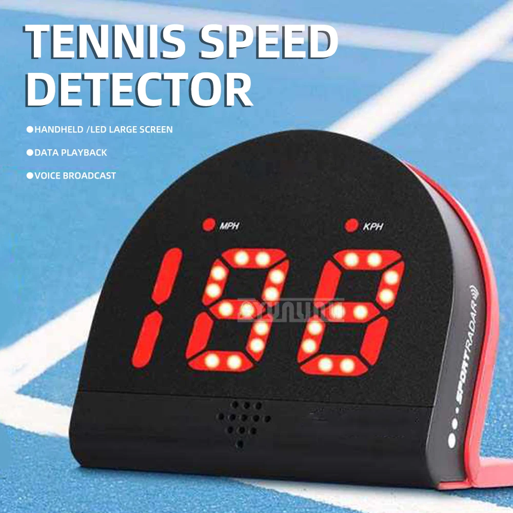 Serve Swing Speed Meter, Tennis Speed Gun, Forehand and Backhand Smash Speed Radar for High-Speed Shots