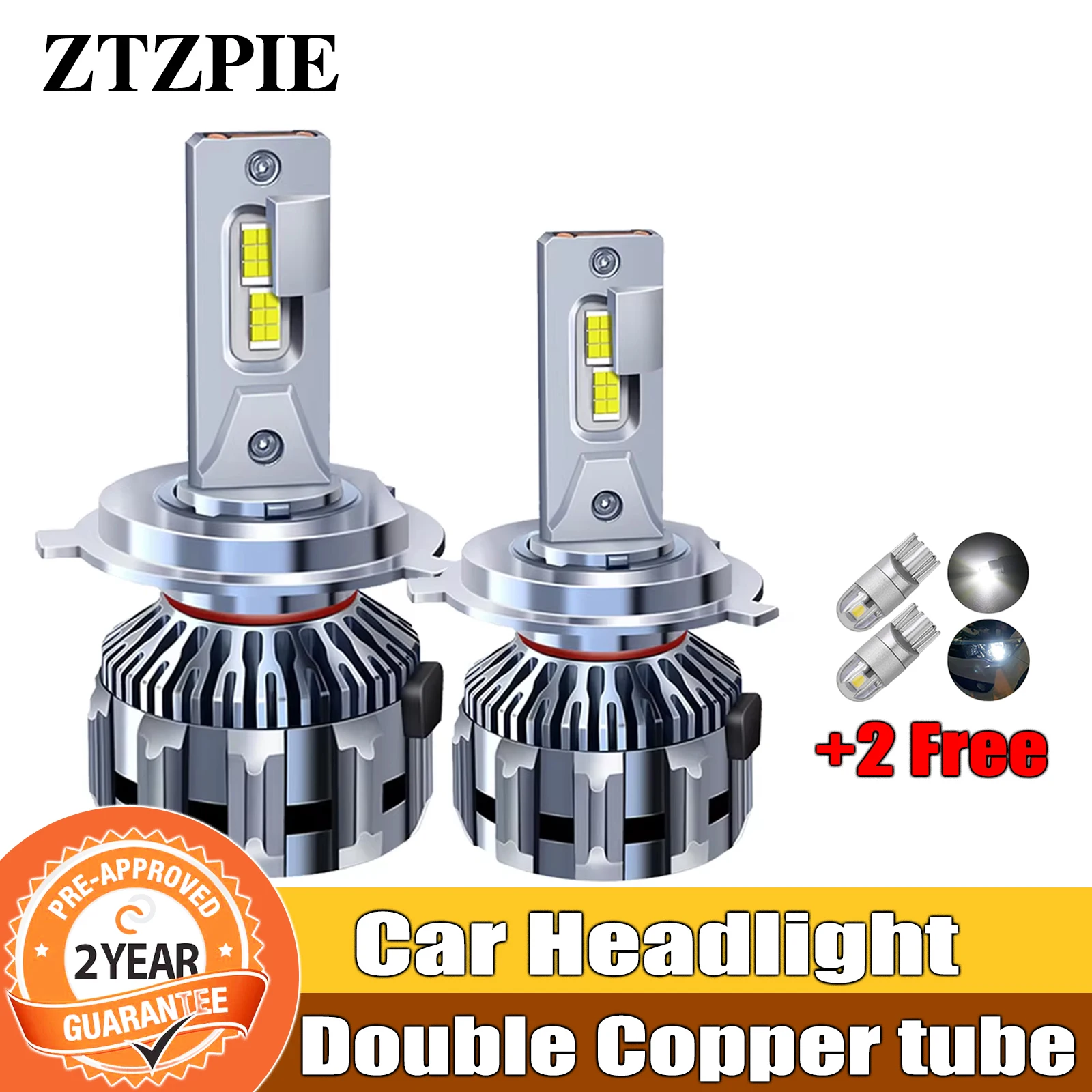 ZTZPIE 6500K HB3 HB4 9005 9006 H1 H7 H4 H11 9012 Bulb Canbus Led Lamp CSP 3570 Car Headlight Fog Light 600W 300000LM 12V 24V