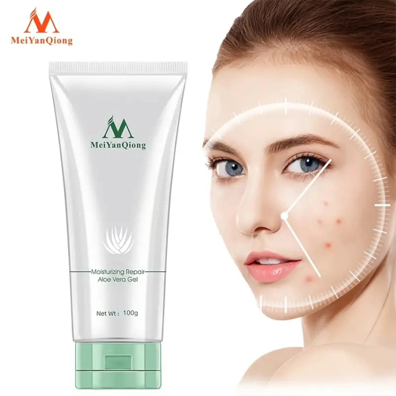 

Soothing Gentle Aloe Vera Gel enriched with Natural Plant Extracts for Nourishing Skin Repair Treatment, Gentle Moisturizing Fac