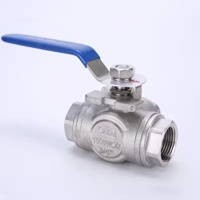 

Stainless Steel Three-Way Ball Valves Pneumatic Manually Controlled Check Valve Water OEM izable Manufactured China