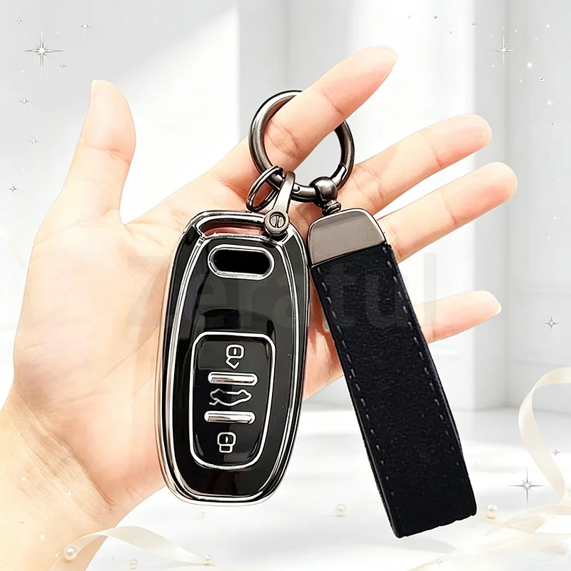 Auto Smart Key Cover Case Shell for Audi A1 A3 A4 A5 A6 A7 A8 Quattro Q3 Q5 Q7 2009-2015 New TPU Car Remote Keyless Accessories
