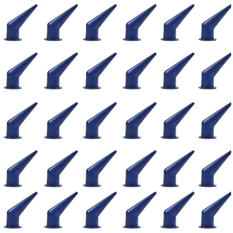 50 Pieces Caulking Nozzle For Bulk Caulk Tool, Cones Nozzles Caulking Nozzle Caulk Nozzle Applicator Replacement Blue-AT36