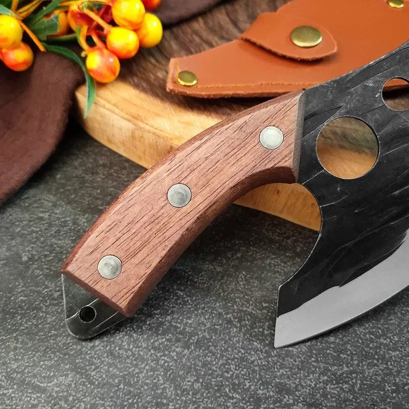 Hand-Forged Professional Chef Knife for Cooking Meat Slaughter Bone Pick Dedicated Cutting Knife for Meat Selling