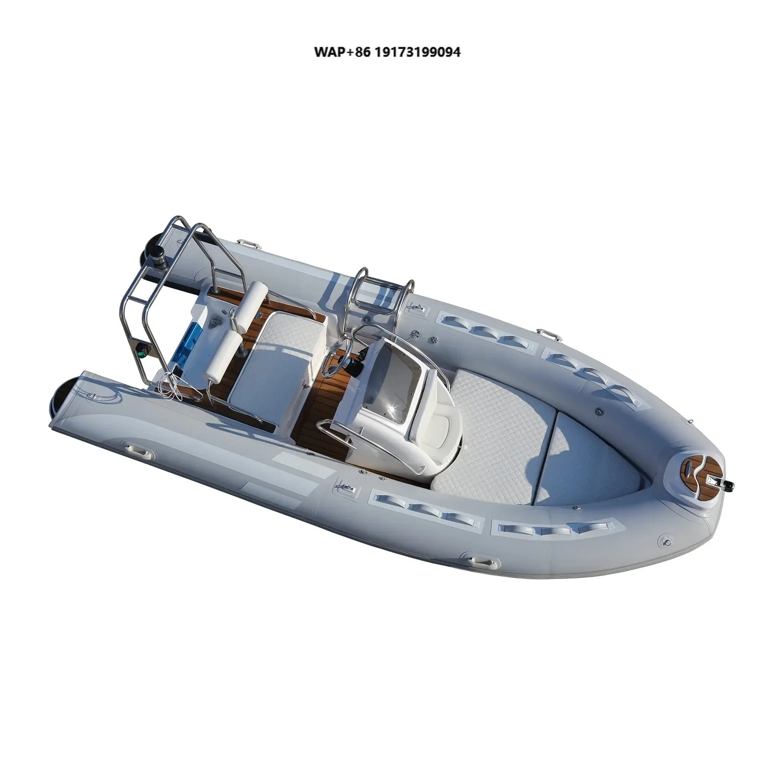 Sport Yacht RIB Inflatable Luxury Aluminum Frame 480cm 6-8 Persons CE Certified 60HP Max Engine Power Hypalon Tubes