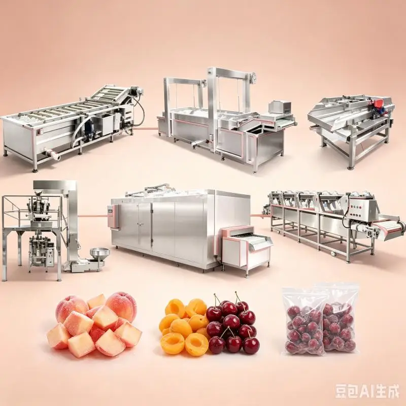 Fruit Vegetable Rapid Freezing Line Customized Industrial Food Freezer Equipment High Performance Processing Machine