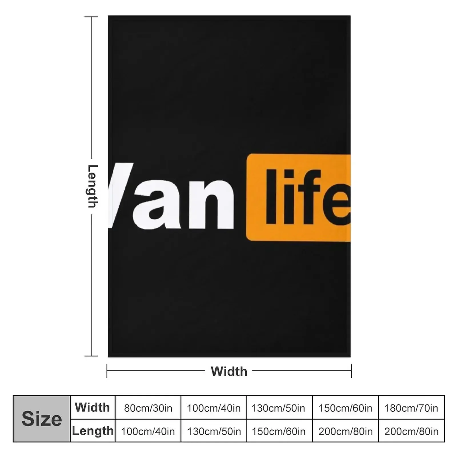 Van life Throw Blanket Weighted Hairys Flannel Fabric Blankets