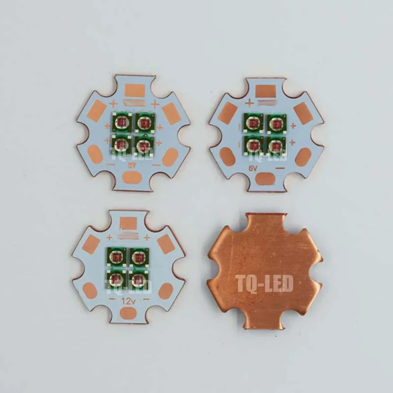 3v/6V/12V  XPE XP-E 10012W LED Emitter White Red Green Blue Yellow LED with 20MM Cooper PCB