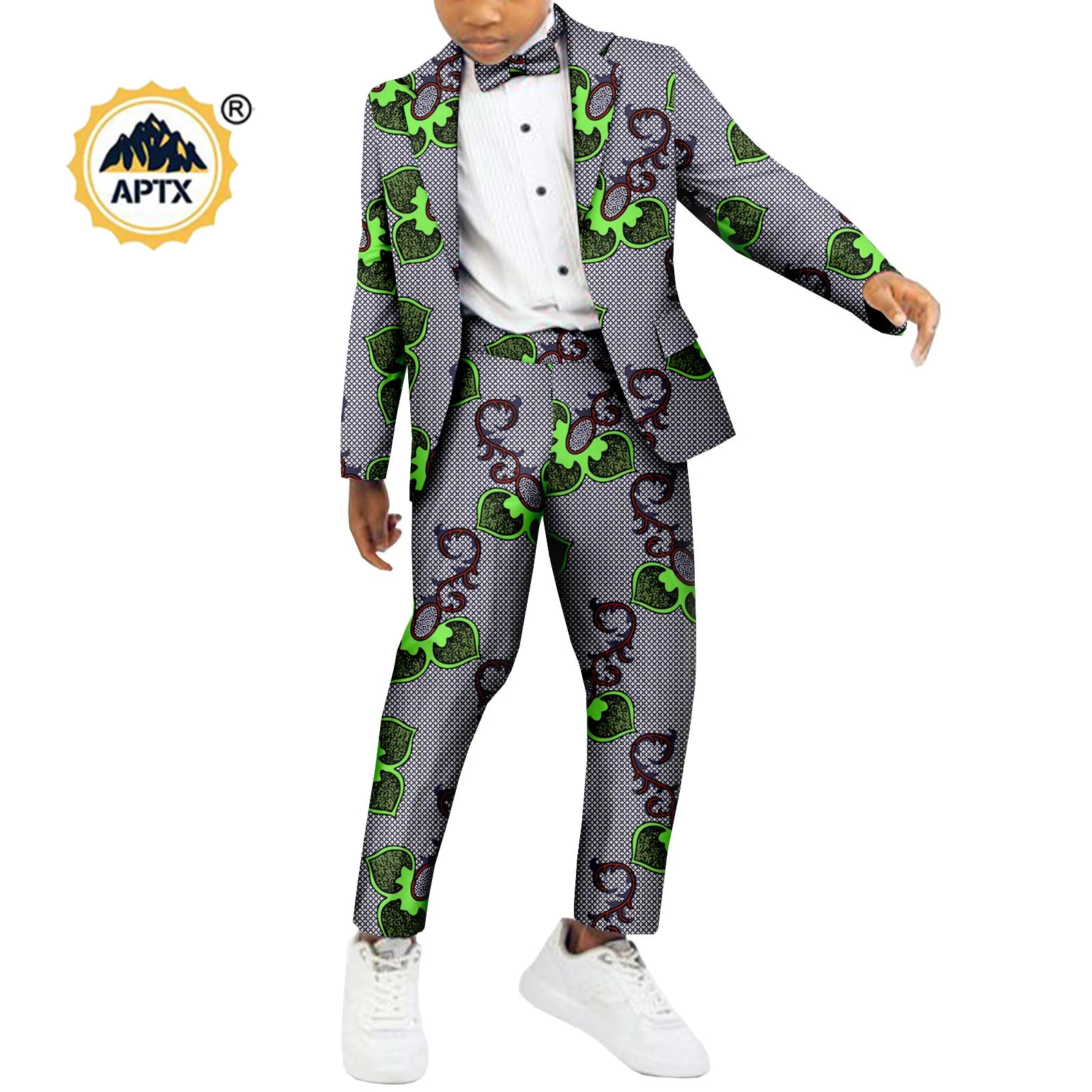 African Clothes for Kids Wedding Suits Bazin Africa Boys Outfits Children Patchwork Top Shirts and Pants 2 Pieces Sets Y224033