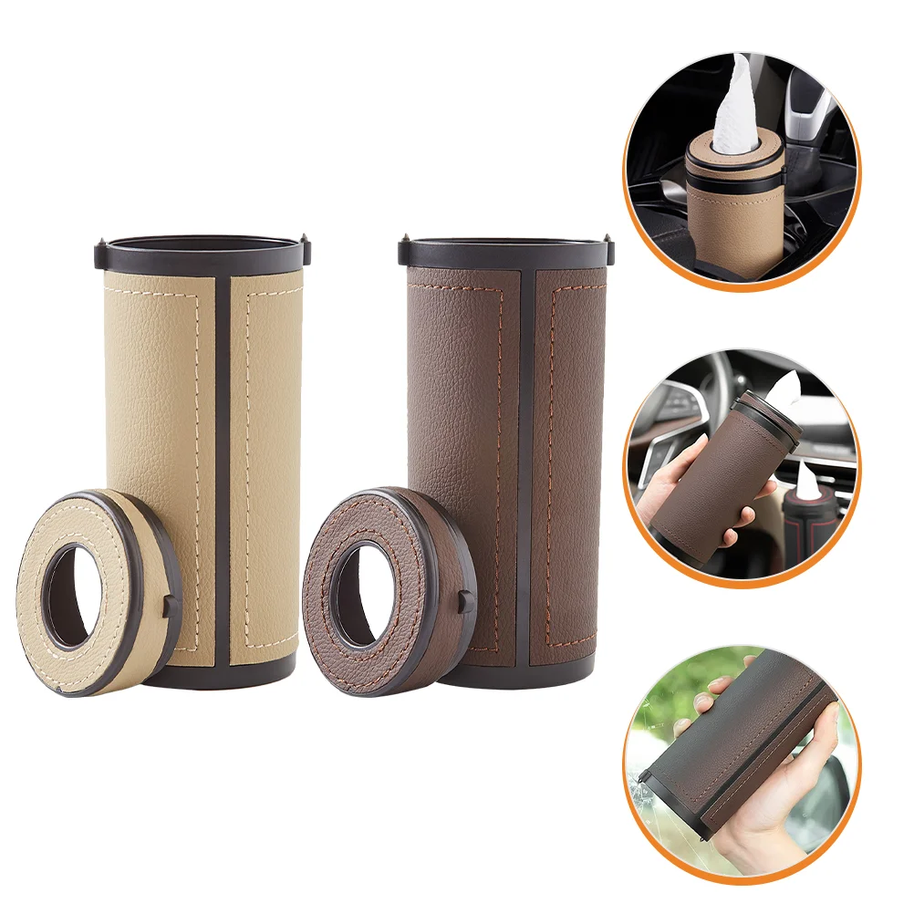 

2 Pcs Lotion Dispenser Automotive Napkin Holder Home Tissue Storage Container Fashion Desktop Decor Decoration Travel