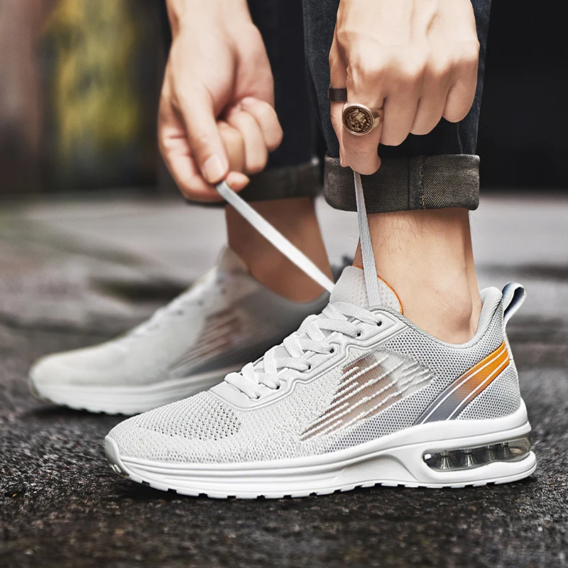 New Mens Professional Running Shoes Trainer Sneakers Fashion Trend Air Cushion Sports Shoes Jogging Breathable Mesh Tennis Shoes