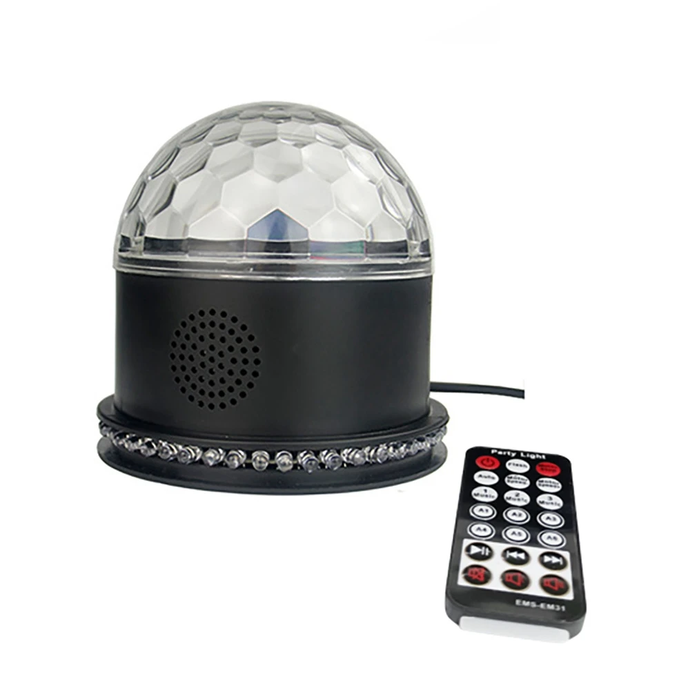 Dj Light LED Bluetooth Speaker Crystal Magic Ball Light Voice Control Remote Control Mp3 Player for Disco Party EU