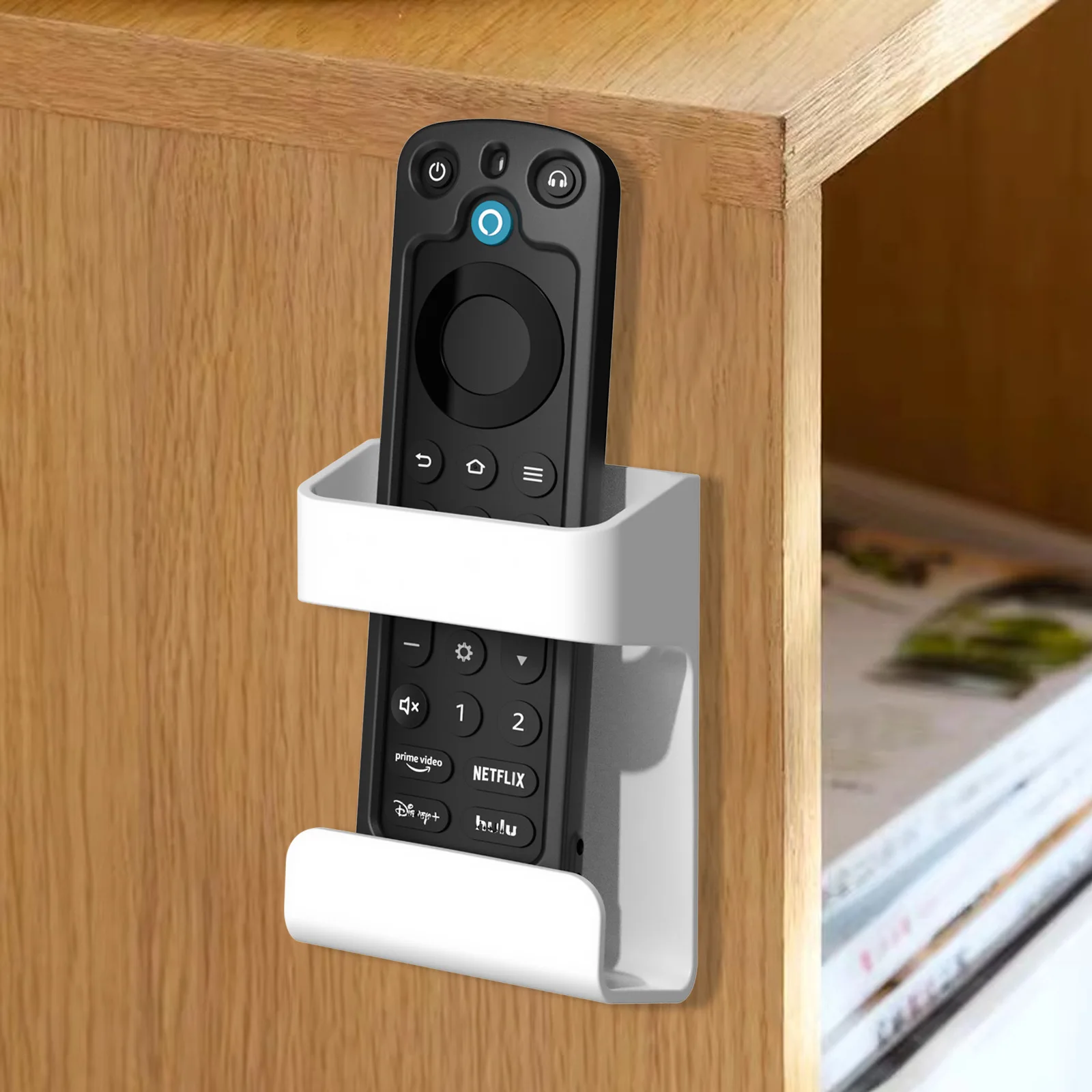 

Wall Mounted Remote Control Storage Bracket TV Air Conditioning Remote Control Holder White