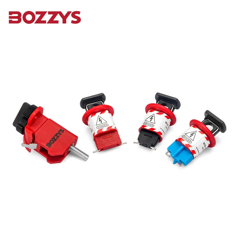 BOZZYS Miniature Circuit Breaker Lockout Plastic Material with Push Button/Rotate Roller Installation for Single and Multi-Pole