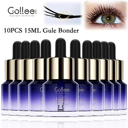 Gollee Wholesale 10PCS Super Bonder Lash Longer Lasting 15ml Oilproof For Eyelash Extension Bonder Eyelash Glue Quick Dry Makeup