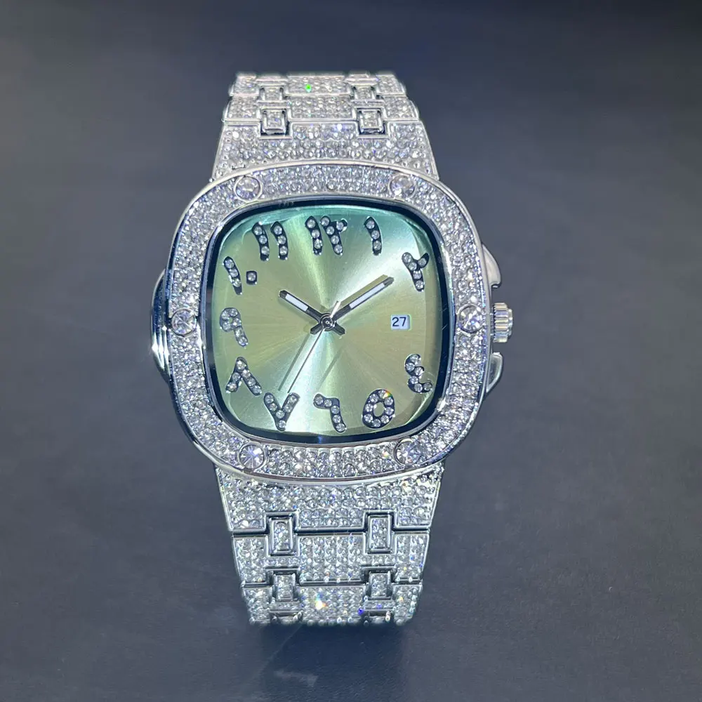 

Модные часы со льдом, мужские брендовые MISSFOX, роскошные блестящие кварцевые наручные часы из нержавеющей стали в стиле хип-хоп с бриллиантами, мужские дропшиппинг, Лидер продаж