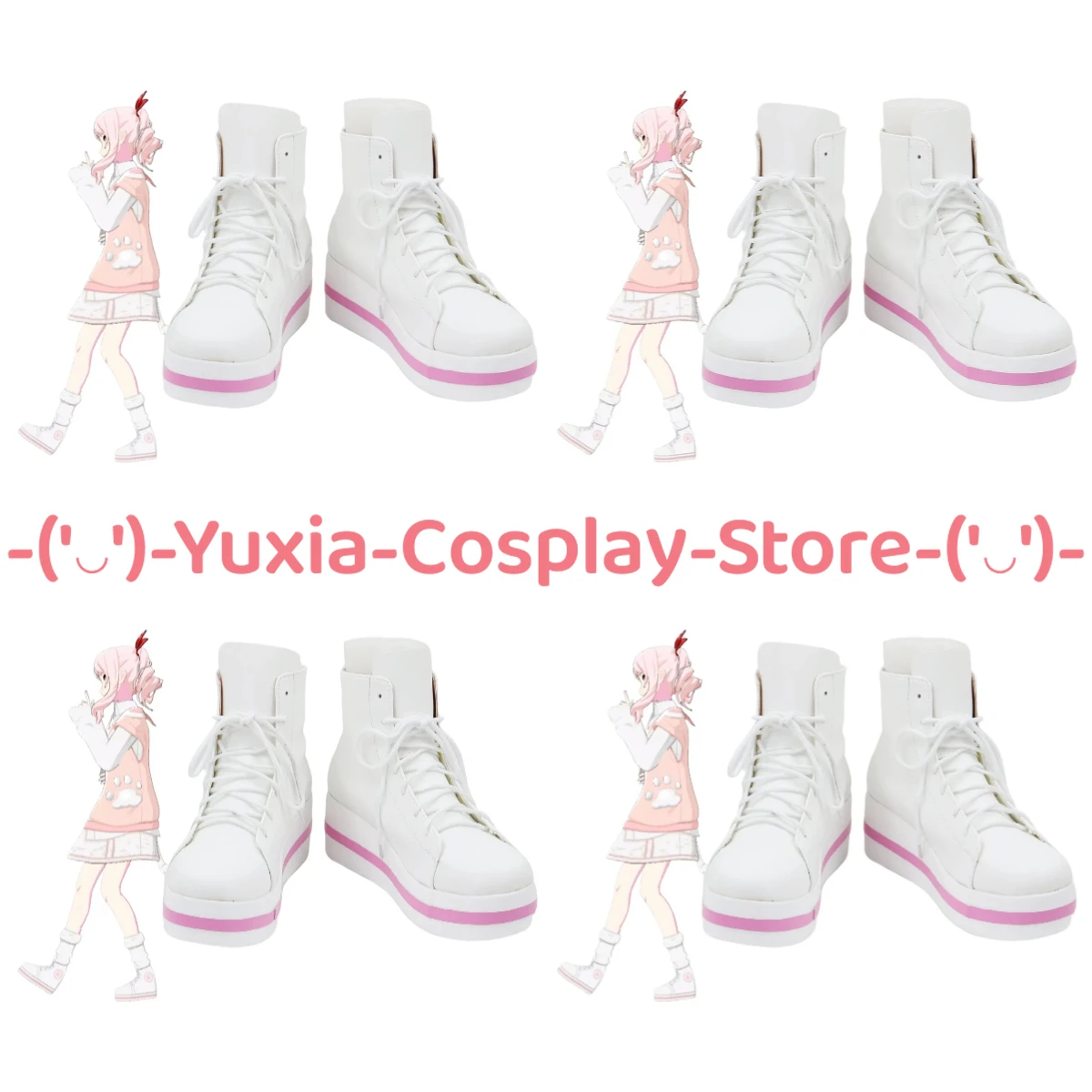 Yuxiacosplay! Project Sekai Akiyama Mizuki Cosplay Shoes Anime Character Prop PU Leather Boots Halloween Carnival Party Costume