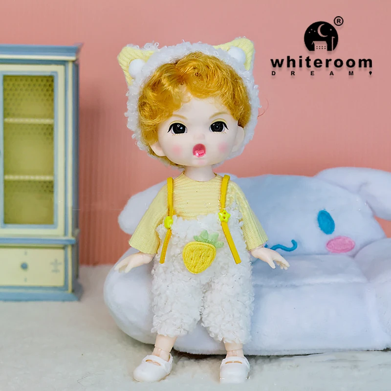 女の子のためのミニ人形,DIYおもちゃ,16cm, 13の可動式ジョイント付きのかわいい顔と青い目,服の靴,新しいbjd,女の子へのギフト