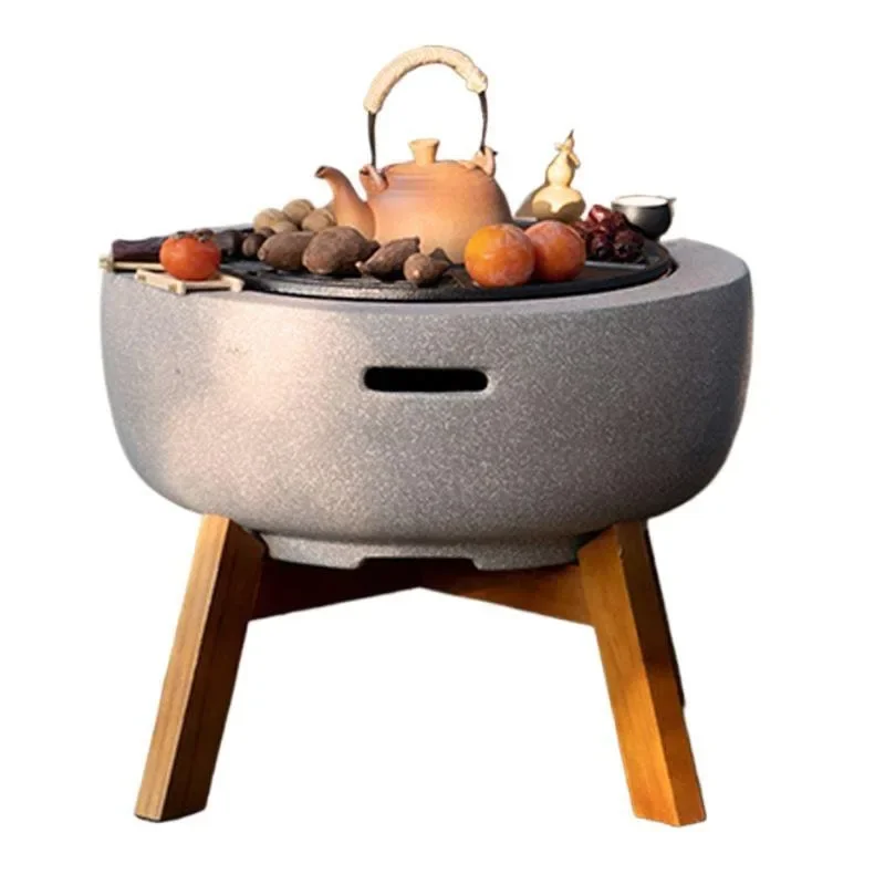 Furnace and wine warming utensils, courtyard charcoal barbecue grill, outdoor oven, heating stove