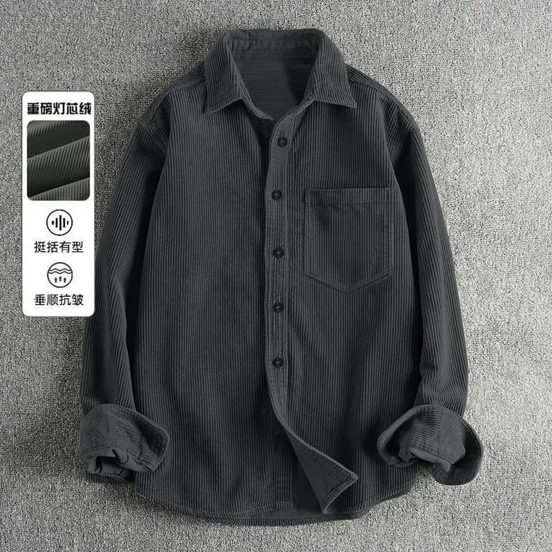 Corduroy Button Up Shirt Men - Autumn Men's Corduroy Long Sleeve Shirts