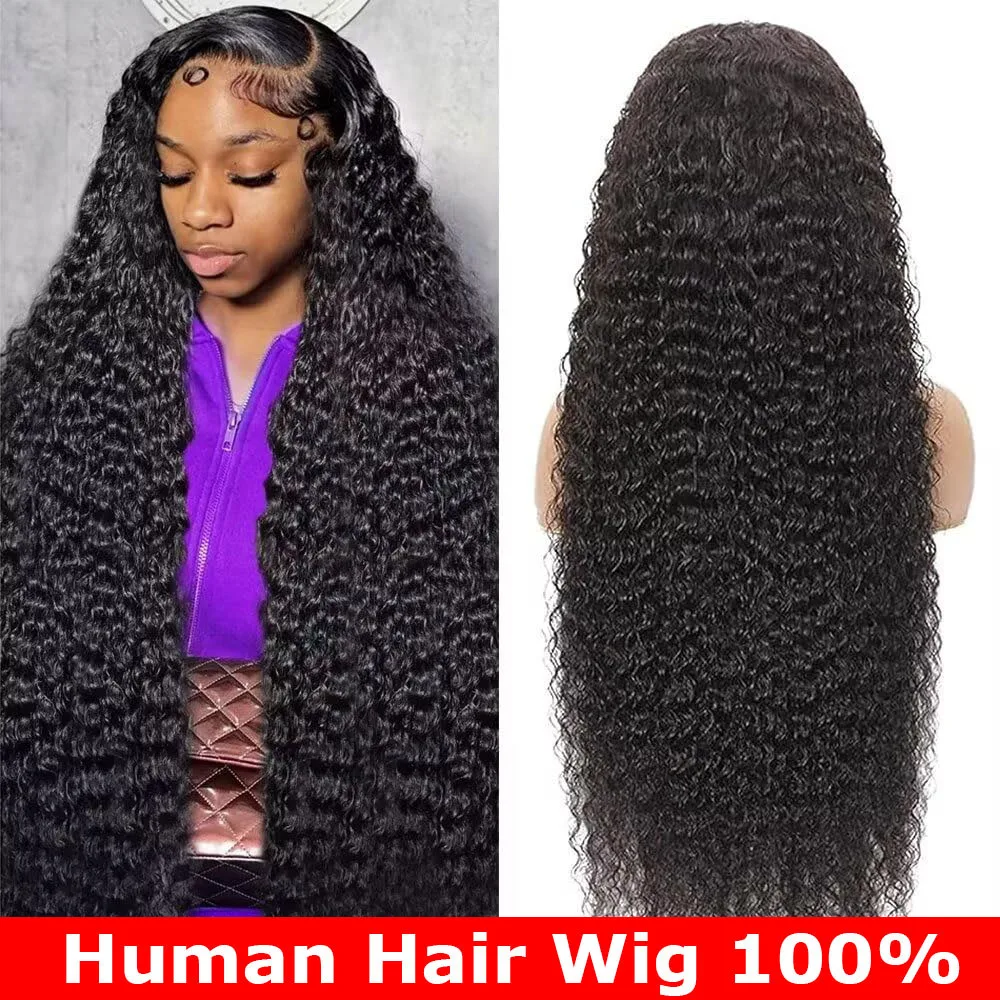 

40 44 Inch HD 13x6 Deep Wave Lace Frontal Wigs Brazilian 13x4 Water Wave Curly Lace Front Human Hair Wigs For Women 250 Density