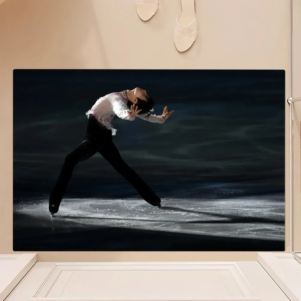 Figure skaters Yuzuru Hanyu Floor Mat Bedroom Kitchen Door Bath House Super Absorbent Foot Non-slip