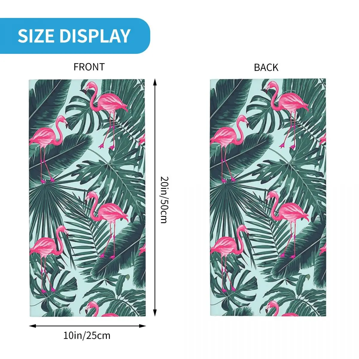 Tropic Abstract Flamingo Bandana Neck Cover Printed Face Scarf Multifunction Balaclava Riding Unisex Adult Windproof