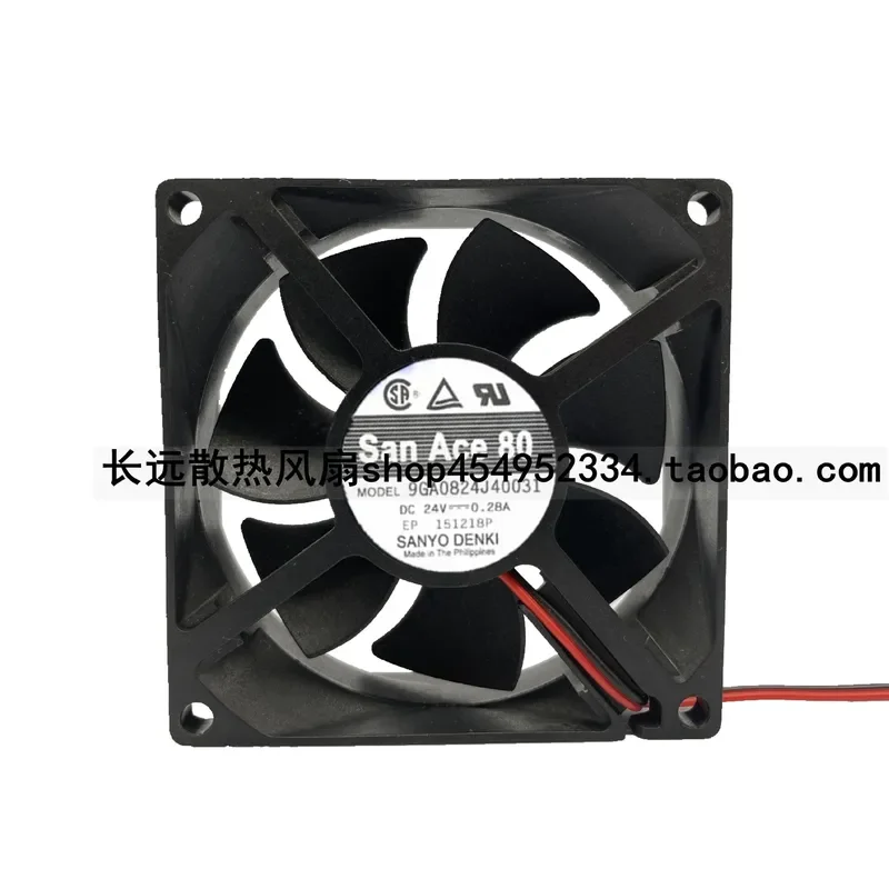 for San Ace 80 9GA0824J40031 DC24V 0.28A 8025 Cooling Fan for Host Case Server Wind