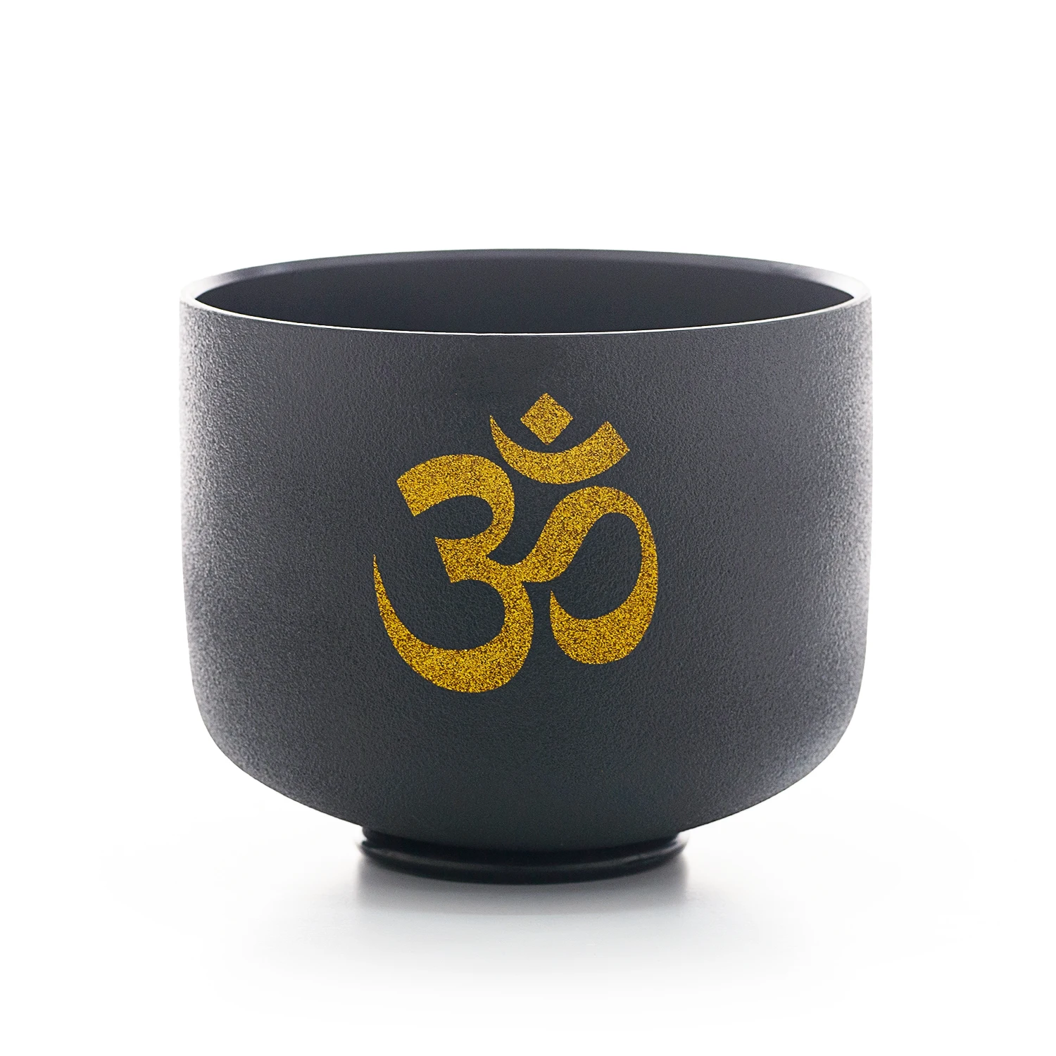 

Hye-eun 8 inch Crown Chakra Crystal Sionging Bowls with Double Black Colorand Golden Chakra Design for Yoga Sound Healing Energy
