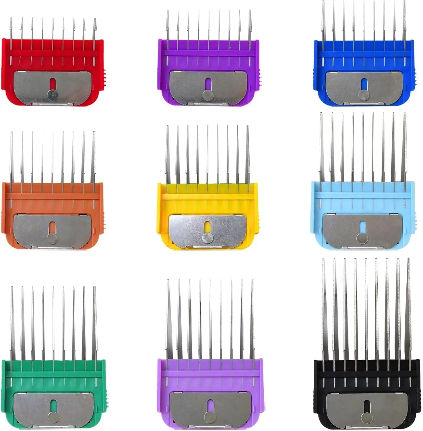 9pcs Animal Stainless Steel Guide Comb Set for Most Oster/Wahl/Andis Detachable Clippers (ONLY Snap on Size #10/15/30 blades） view 3