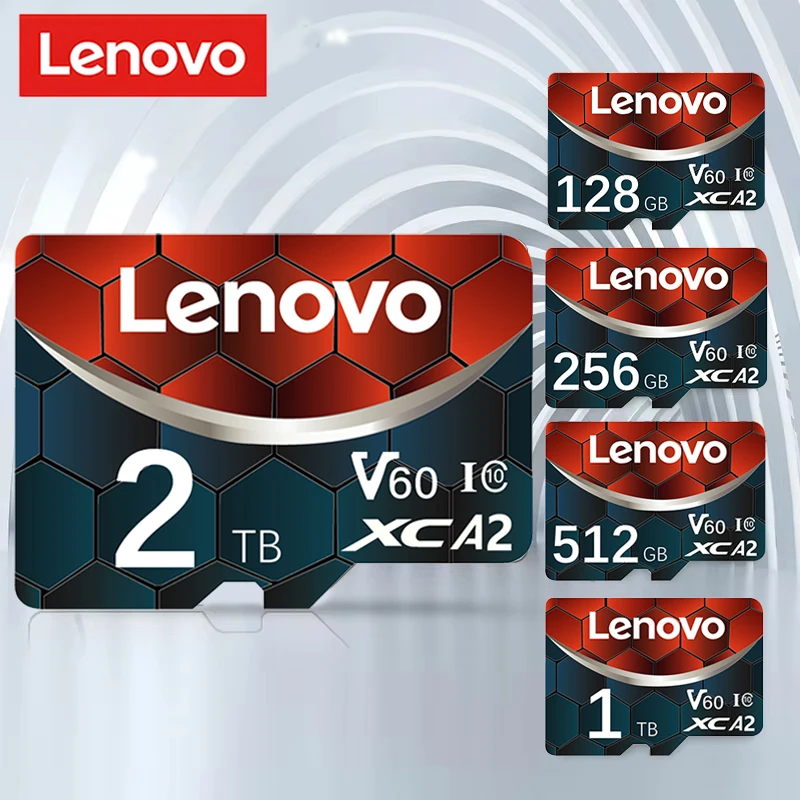 Lenovo การ์ดหน่วยความจำ Class10 2TB แฟลชการ์ด TF A2 U3ความเร็วสูง128GB การ์ด TF 256GB 512GB 1TB Micro TF SD Card สำหรับ Nintendo SWITCH