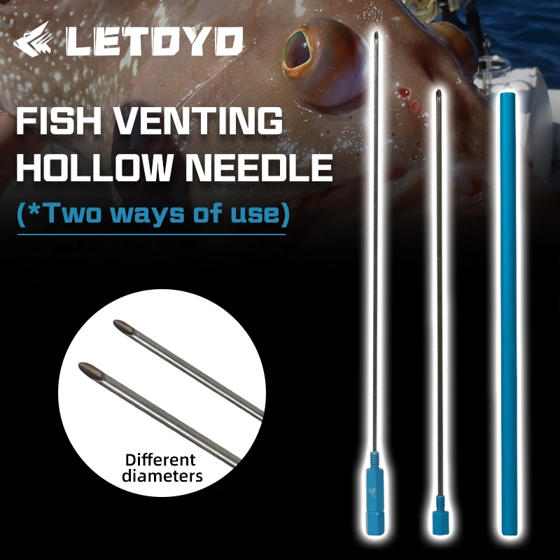 LETOYO fish venting hollow needle Quick Earthworm Hooking Needle Worm Baiting Needle Driller Gas Needle Fishing Tools