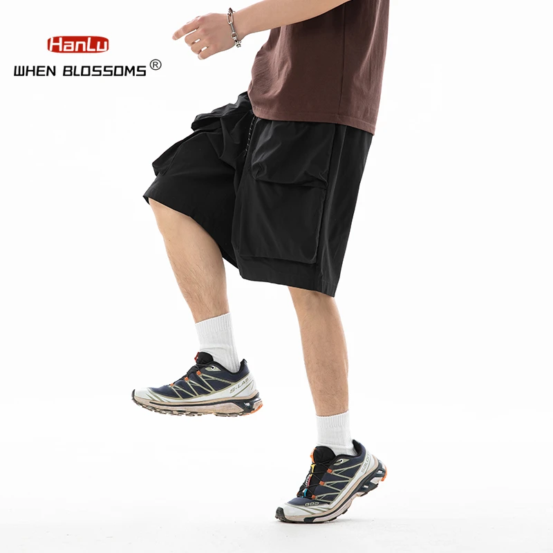 Hip Hop Trend Three Shorts  Large Pocket Cargo Shorts For Men\'s 2024 Summer New Outdoor Fashion Brand Loose Casual Shorts