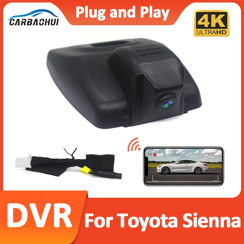 

For Toyota Sienna XSE hybrid 2021 2022 2023 UHD 4K 2160P Plug and Play Hidden Car DVR Video Recorder Dash Cam Car Camera