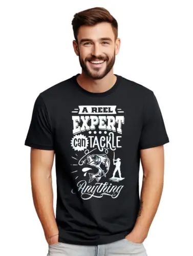 A Reel Expert t-shirt - Funny and Fishy! Funny t-shirt, Unisex Printed Design. R