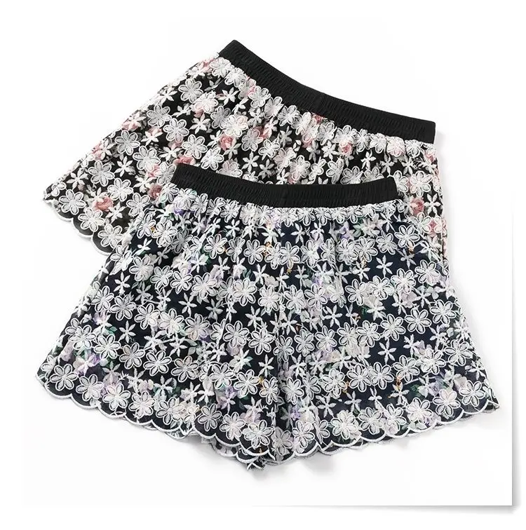 Pantaloni di sicurezza in pizzo leggings larghi anti-esposizione da donna pantaloncini pantaloni assicurativi a tre punti