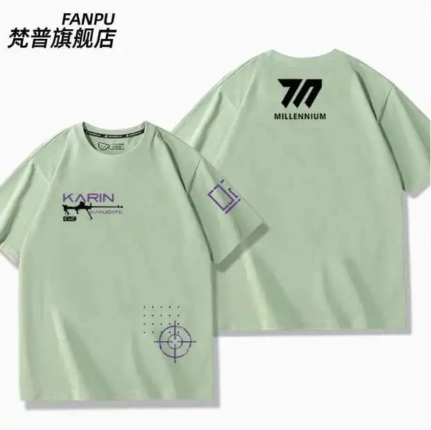 أنيمي الأزرق الأرشيف كاكودات كارين تي شيرتات قصيرة الاكمام الصيف تأثيري حلي طالب عادية فضفاض القمم أنيمي